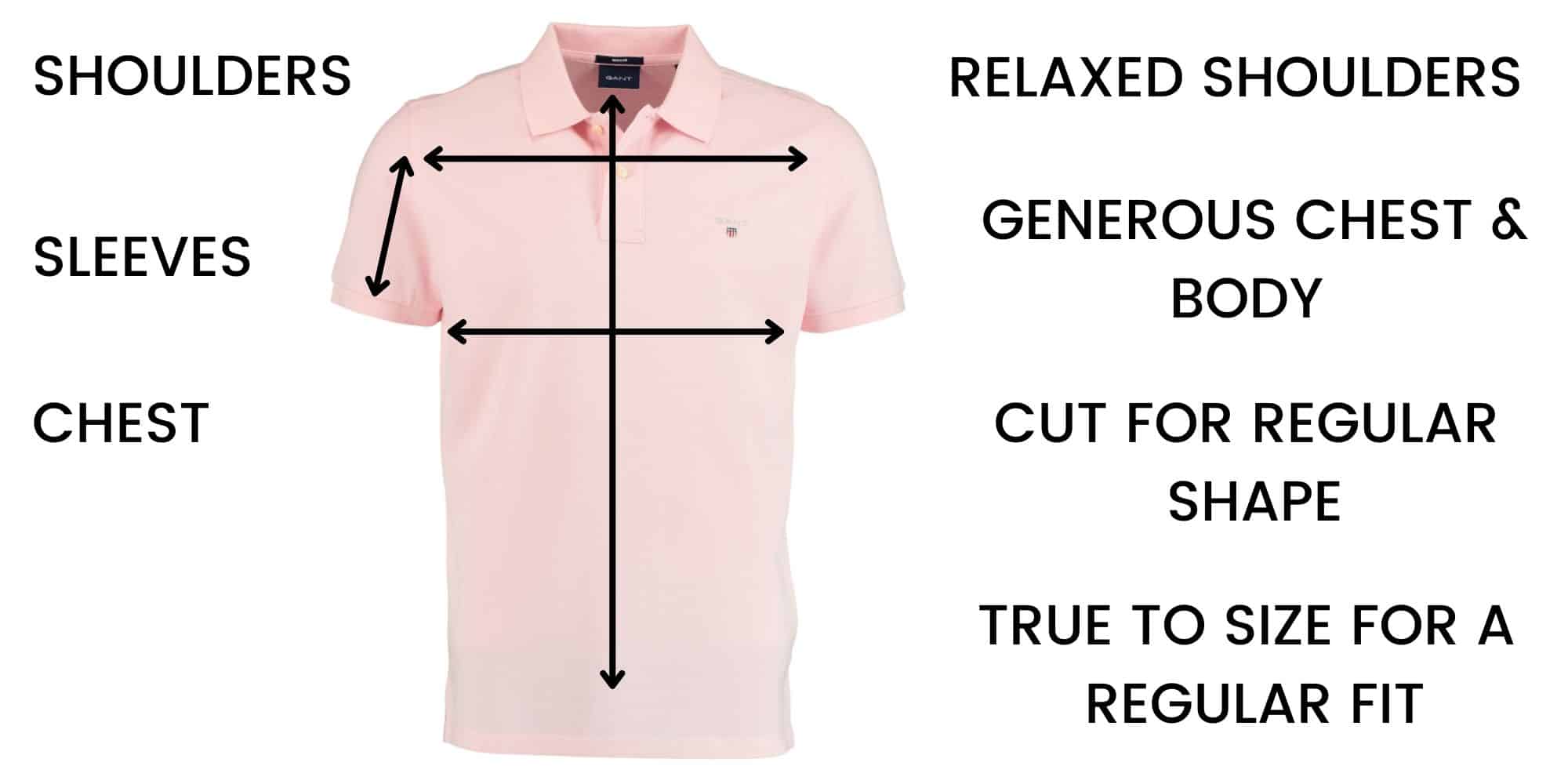GANT polo shirt Size Chart