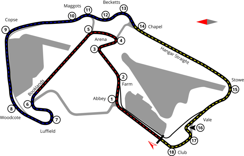 Silverstone Circuit vector map