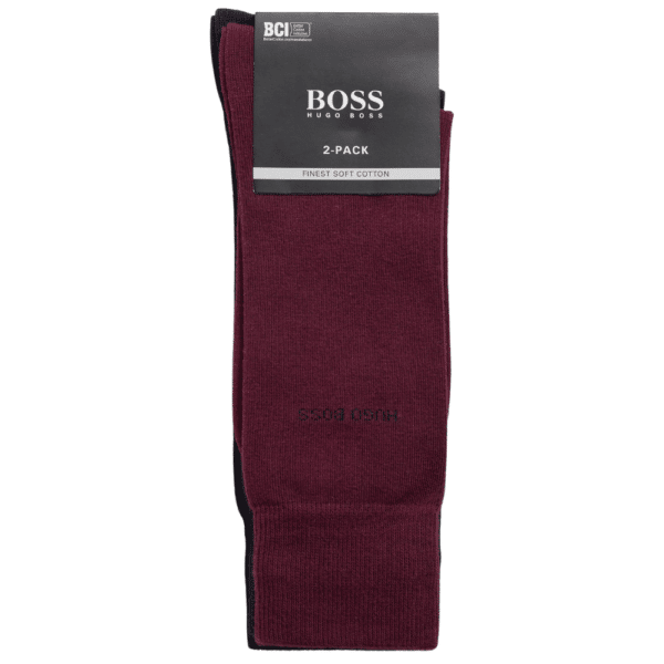 BOSS 2 Pack Bur Navy Sock