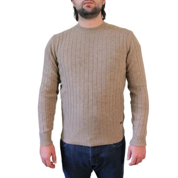 Baileys crew neck jumper beige front