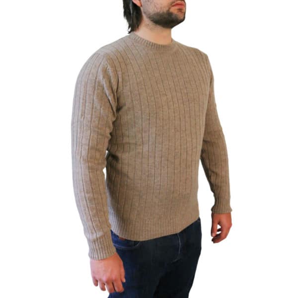 Baileys crew neck jumper beige side