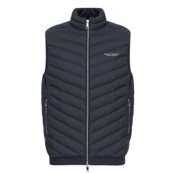 ARMANI EXCHANGE NAVY MILANO PUFFER GILET