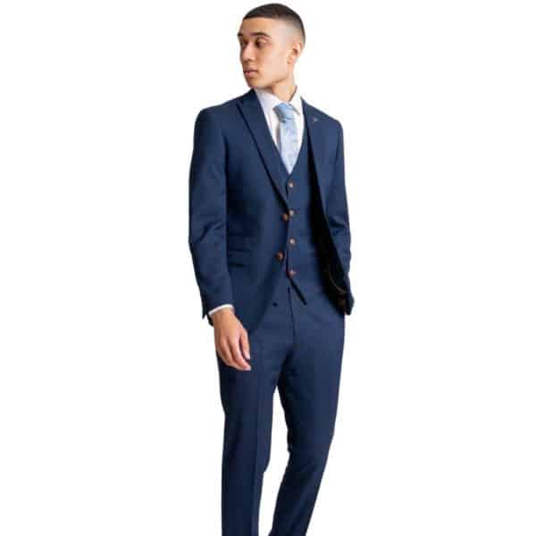 MARC DARCY MAX ROYAL BLUE THREE PIECE SUIT