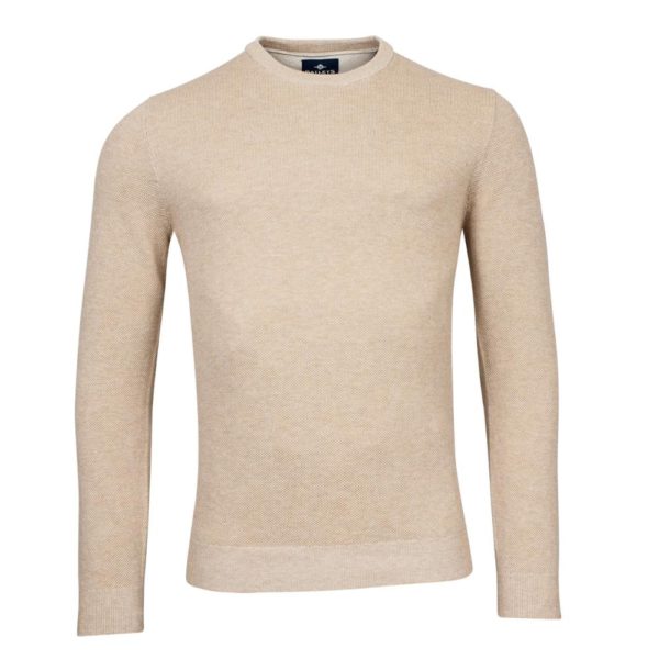 Baileys Mesh Crew Neck Cream Jumper