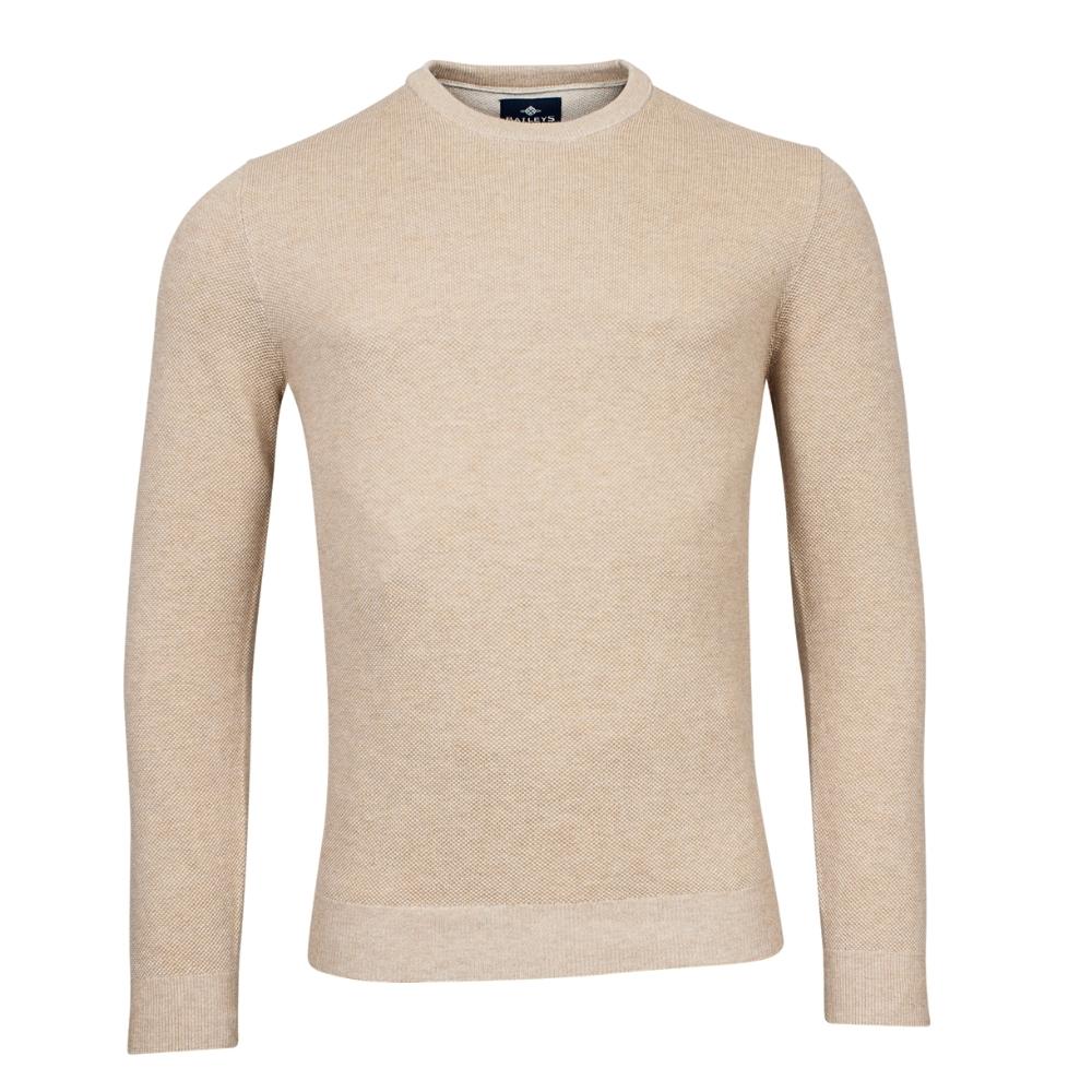 Baileys Mesh Crew Neck Cream Jumper