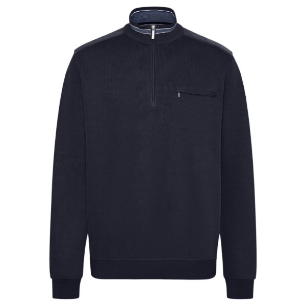 Bugatti Half zip Navy Front