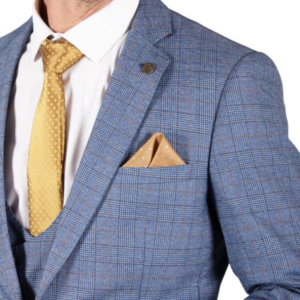 Marc Darcy George Light Blue Three Piece Suit 4