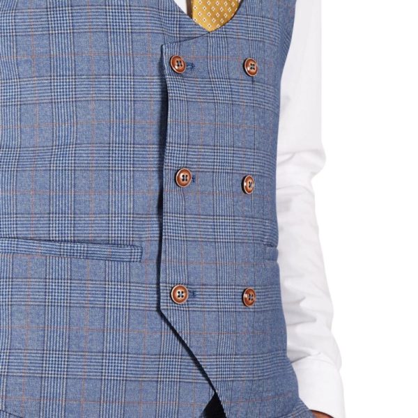 Marc Darcy George Light Blue Three Piece Suit 5