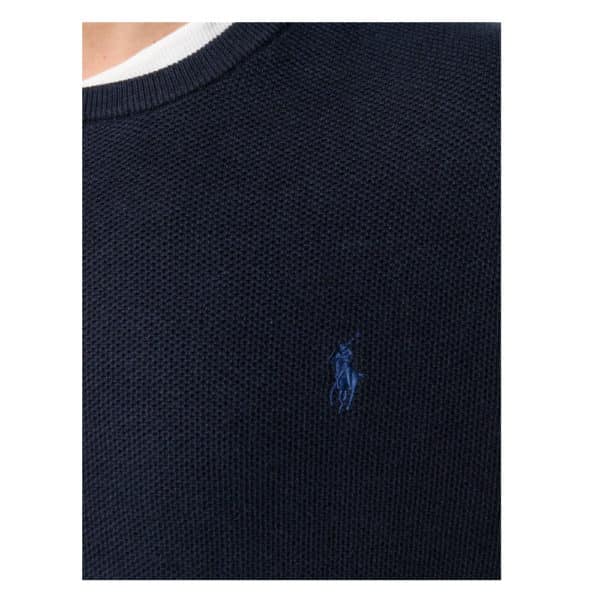 Ralph Lauren Navy Crew Neck Jumper Logo