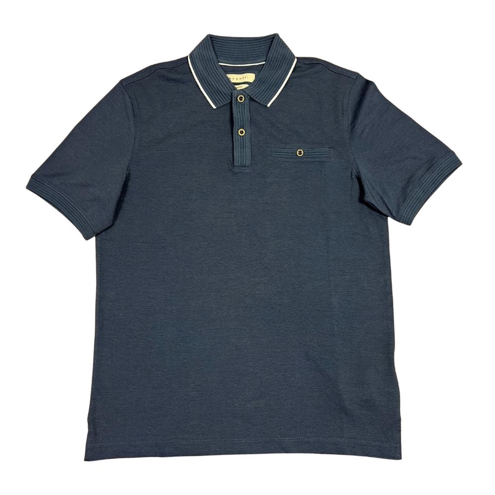 Bugatti Pique Navy Polo Shirt 2