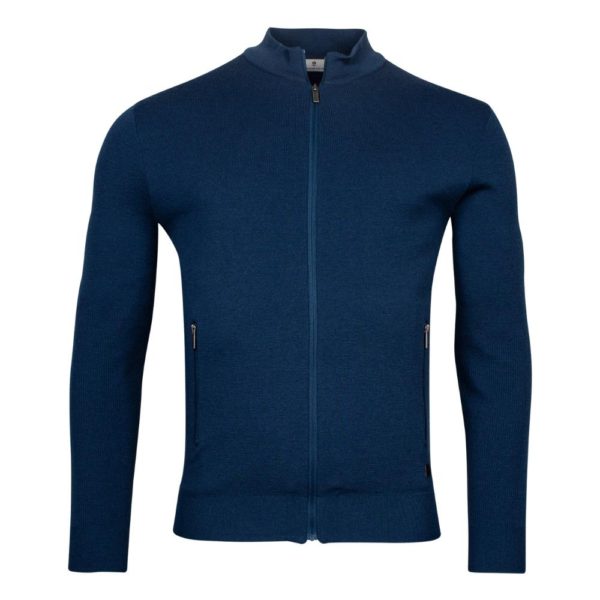 Thomas Maine Petrol Blue Cardigan Full Zip