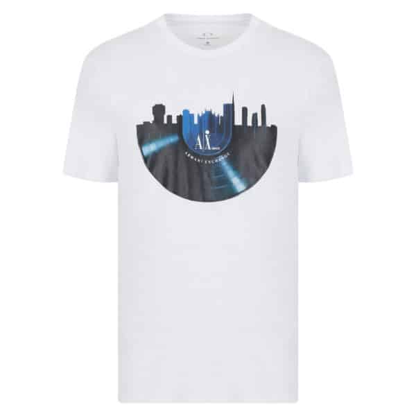 AX White Graphic T Shirt Front