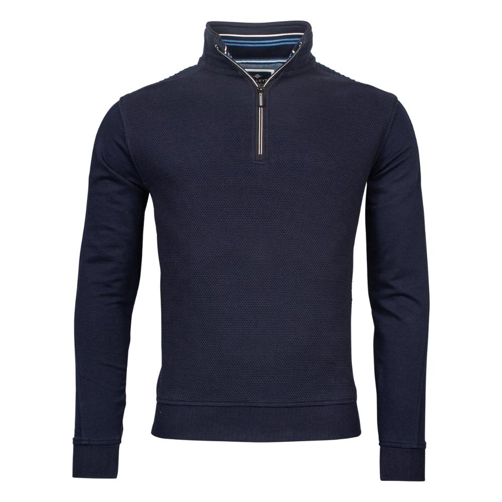 Baileys Mesh Half Zip Navy Sweatshirt