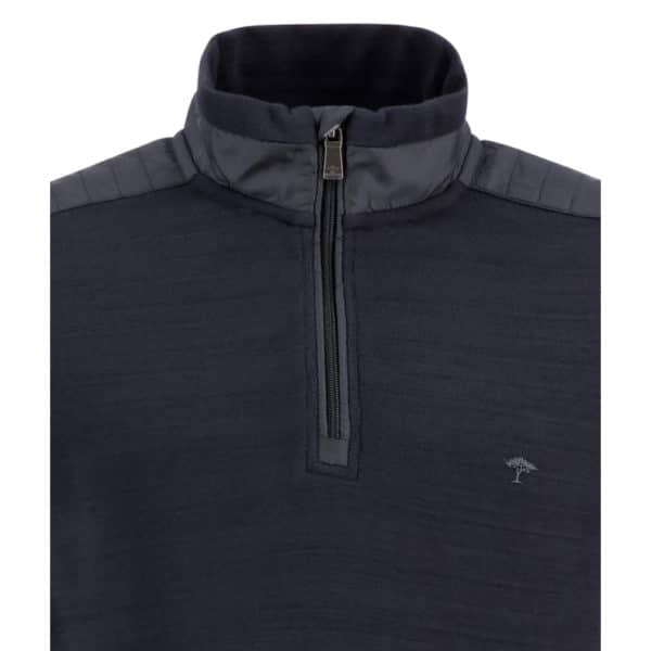 Fynch Hatton Navy Half Zip Close