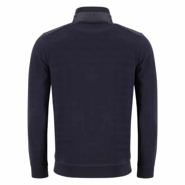 Fynch Hatton Navy Half Zip rear