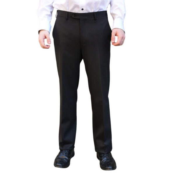 Canali Black Trousers front 1