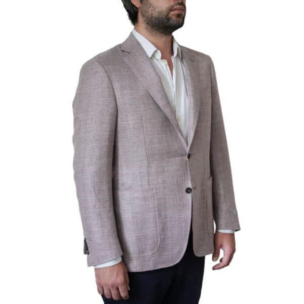 Canali Kei Silk Wool Mix Pink Jacket 3