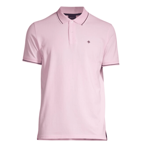 GANT Contrast Pink Polo Front