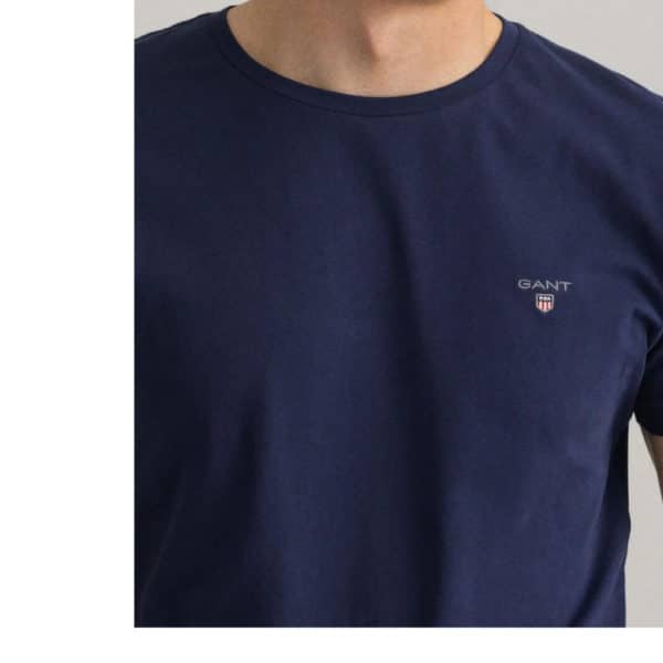 GANT Navy Slim T Shirt close