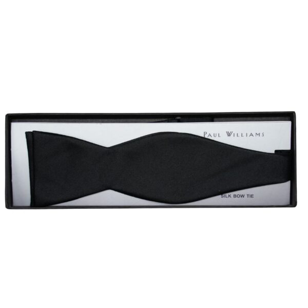 Paul Williams Black Self Tie Silk Bow Tie