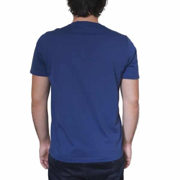 PAUL SMITH BLUE WOODEN STRIPE SKULL T SHIRT BACK