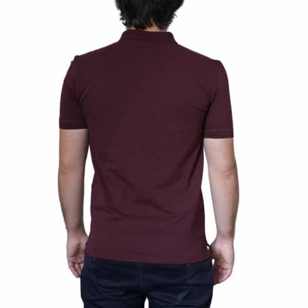 PAUL SMITH BURGUNDY POLO SHIRT WITH ZEBRA LOGO BACK