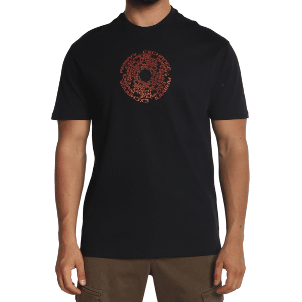 AX Navy Circular Logo T Shirt Front