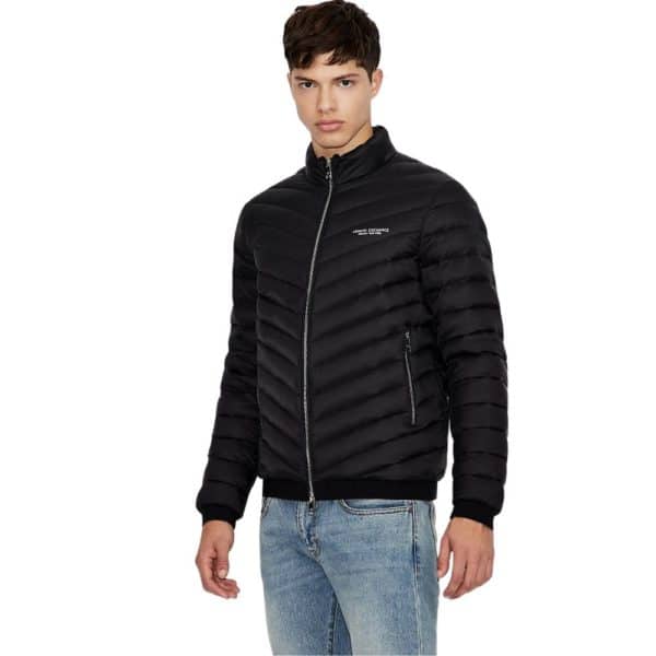 Armani Exchange Nylon Down Black Puffer Jacket Model