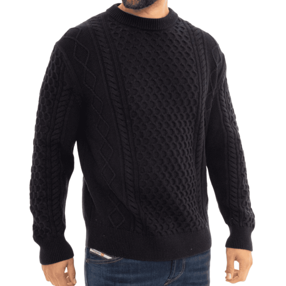 GANT Aran Blue Crew Neck Front