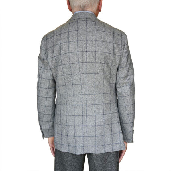 Hackett Windowpane Grey Wool Jacket back 1