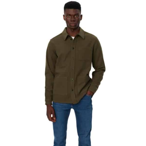 Les Deux Jason Olive Night Wool Overshirt 2