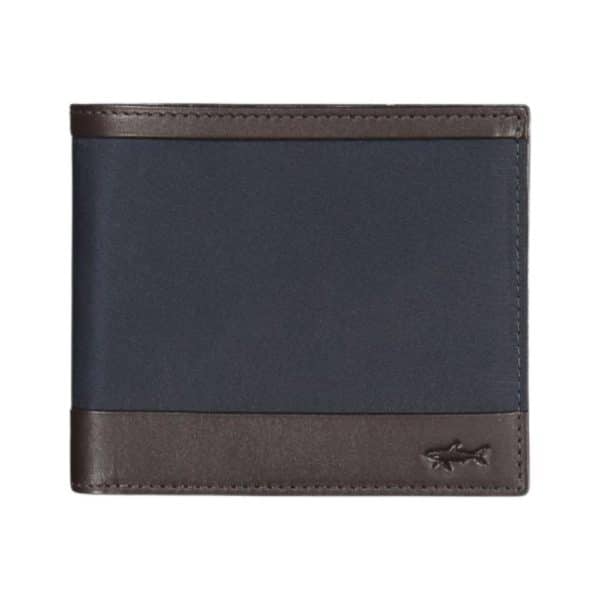 Paul Shark Leather Recycled Fabric Wallet