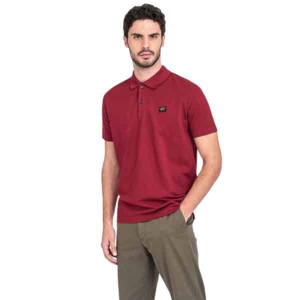 Paul Shark Organic Cotton Pique Dark Wine Polo 2