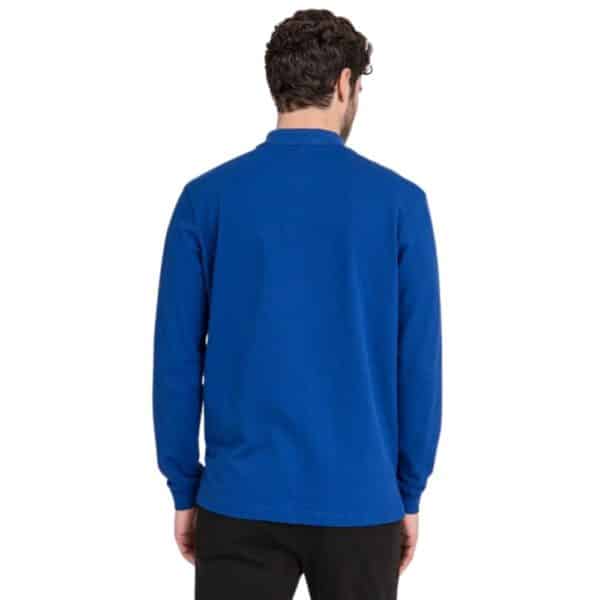 Paul Shark Organic Cotton Pique Royal Blue Long Sleeve Polo 3