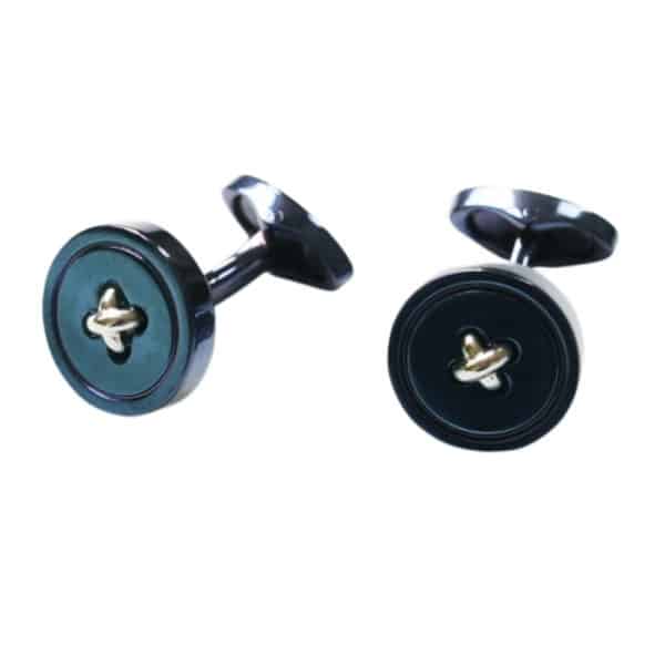 VERITAS METALLIC BLUE CUFFLINKS