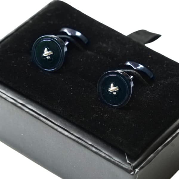 VERITAS METALLIC BLUE CUFFLINKS GIFT BOX