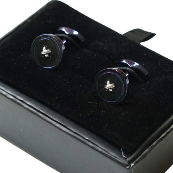 VERITAS METALLIC PURPLE CUFFLINKS GIFT BOX