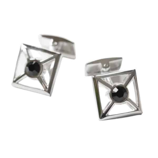 veritas cufflinks square with black swarowski 1