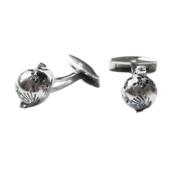 veritas globe silver cufflinks 3