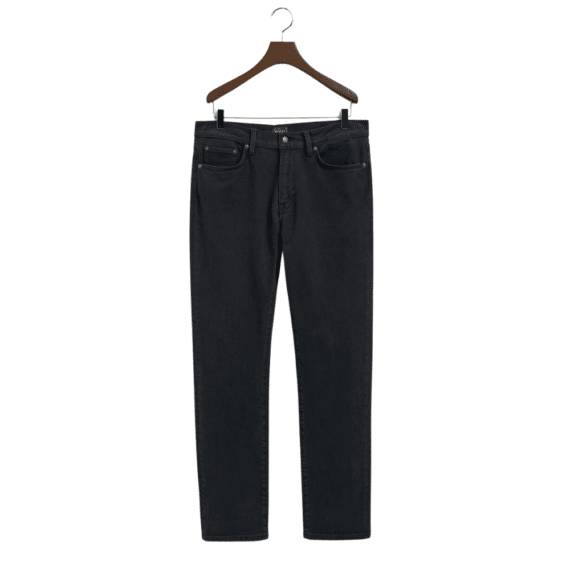 Gant Arley Black Regular Fit Soft Twill Jeans | Menswear Online