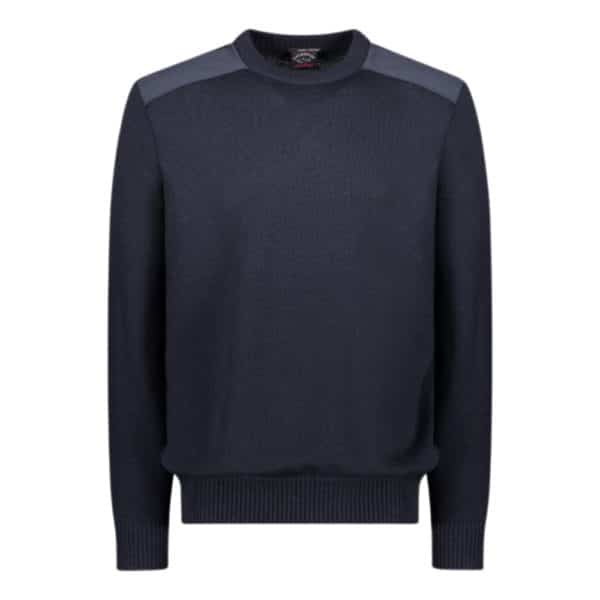 Paul Shark Wool With Loro Piana® Navy Crewneck Jumper