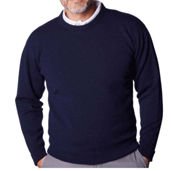 Glenbrae Navy Crew Neck Front