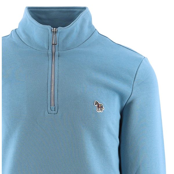 Paul Smith Sky half zip logo