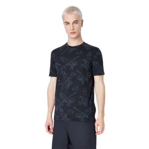 Armani Exchange Eagle Print Jersey Navy T Shirt 2