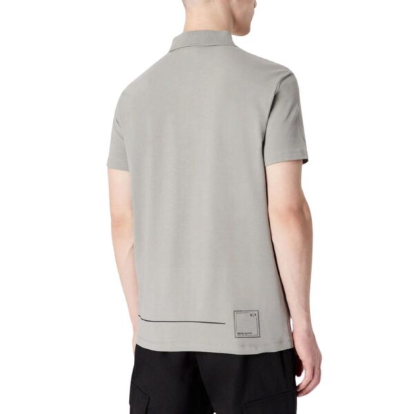 Armani Exchange Sport Stripe Grey Polo Shirt