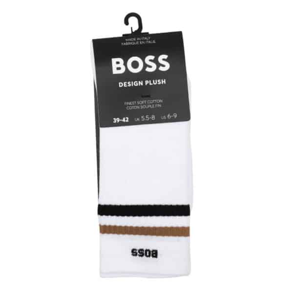 BOSS WHITE STRIPE SOOCK