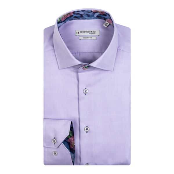 Giordano Maggiore Floral Liberty Print Trim Lilac Shirt