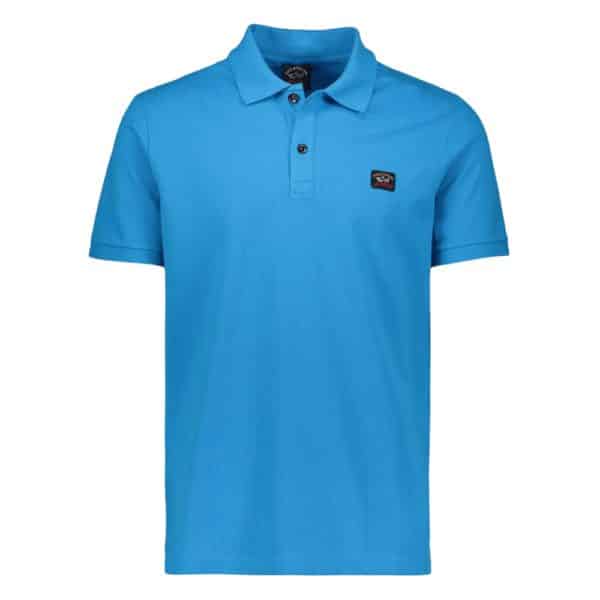 Paul Shark Organic Cotton Pique Ocean Blue Polo