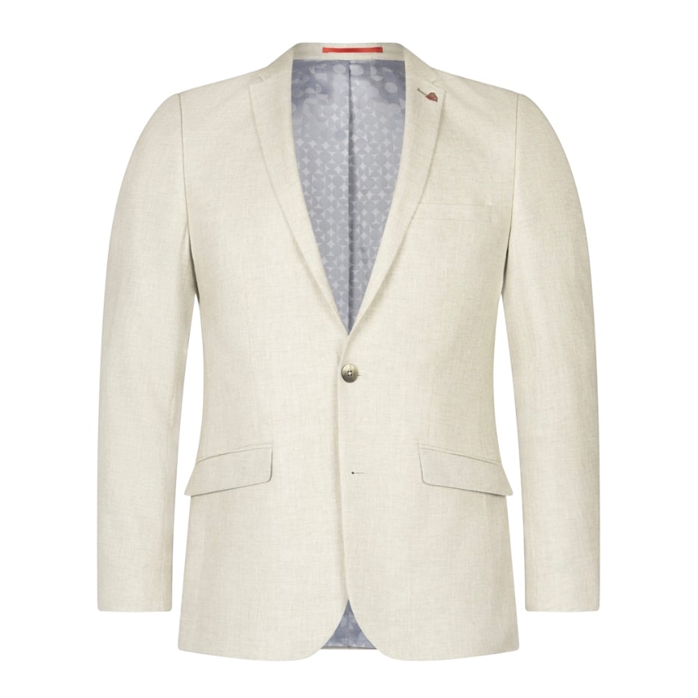 Roy Robson Linen Cotton Blend Slim Fit Beige Jacket