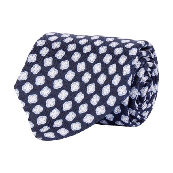 Amanda Christensen Classic Printed Tie Navy Rosette Print